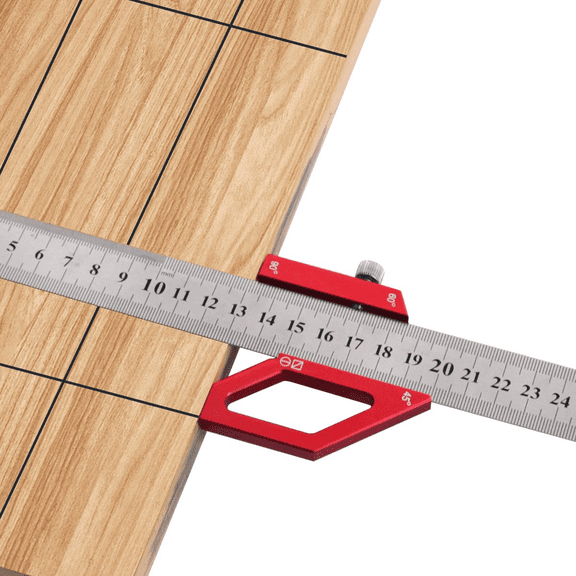 Woodworking Scribe Tool with 9.8 in / 25 cm Steel Ruler, Angle Finder Tool for Woodworking for 30 45 60 90 Degree Layout, Precision Center Finder Square for Carpentry Marking