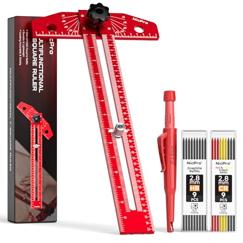 Woodworking Scriber Marking Line Ruler, Adjustable Aluminum Alloy ...