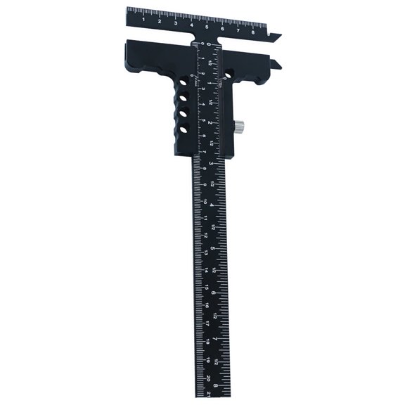 Woodworking Scriber Marking Line Ruler T Type Layout and Measuring Tool, Aluminum Alloy, Standard and Upgrade