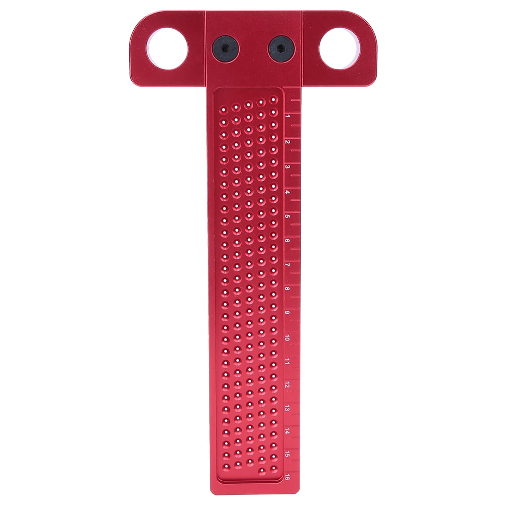 Woodworking Scriber Ruler T Type Aluminum Alloy Hole Gauge Carpenter