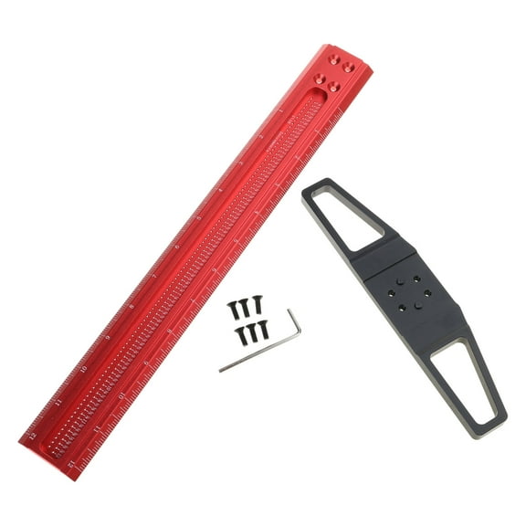 Woodworking Scriber T-Square Ruler Aluminum Carpenter EdgeLayout Measuring Tools