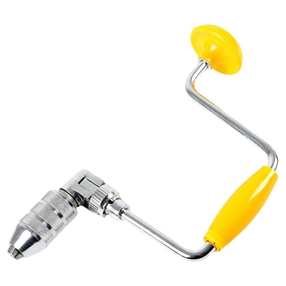 Woodworking Shop Manual Hand Drill with Quick-Change Bits, Heavy-Duty Steel Build & Ergonomic Grip