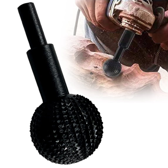 Woodworking Sphere Burr File Spherical Polishing Grinding Head for Angle Grinder Silver,wood carving burr,spherical burr,Black,1PC
