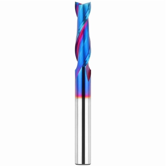 Woodworking Spiral Router Bit, 1/4-Inch Shank, Solid Carbide Cutter, Metal Body, OPP Bag Packaging