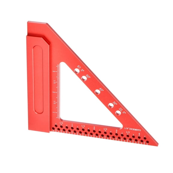 Woodworking Square Protractor 22.5/30/45/67.5 Degree Triangle Measuring Tool Measuring Ruler
