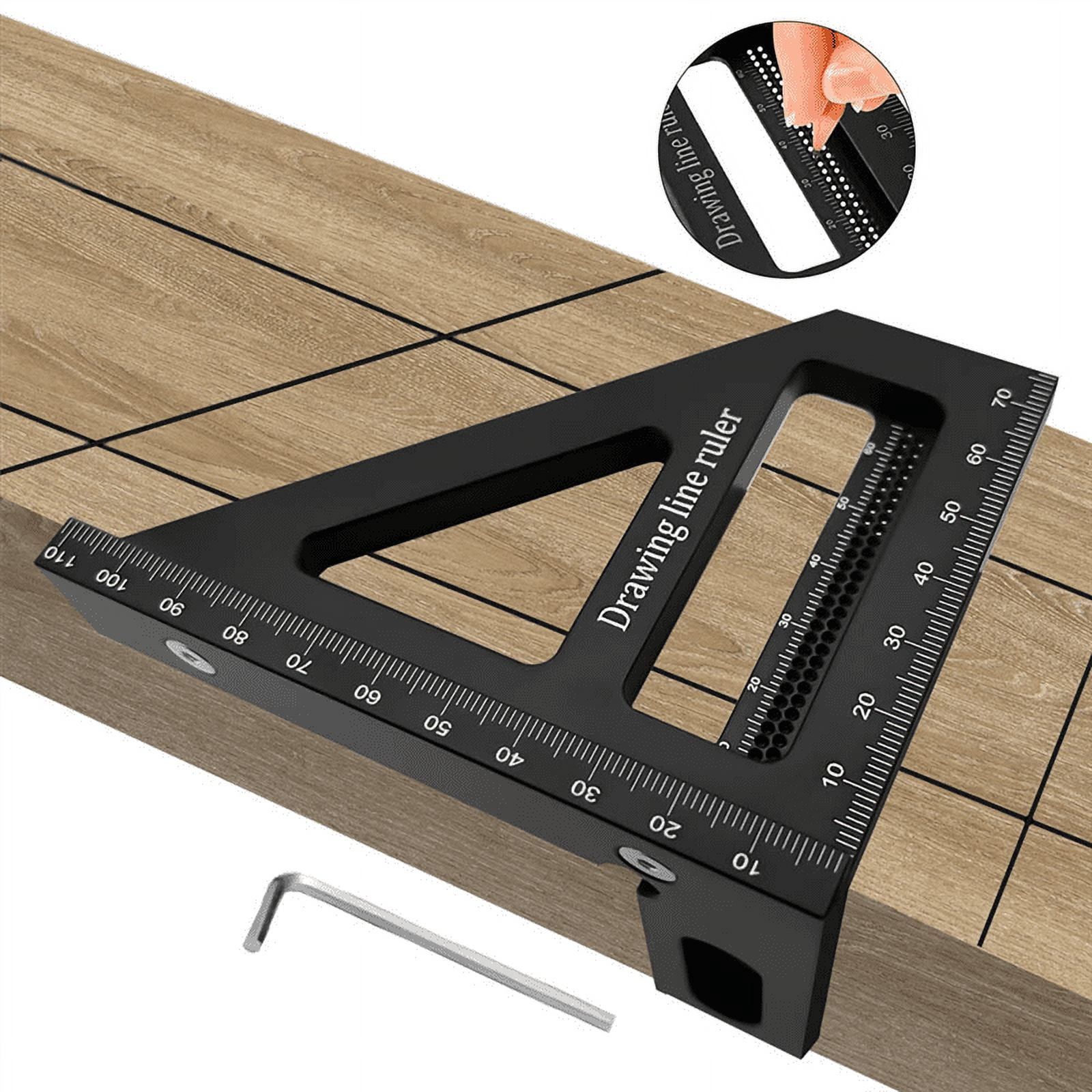Woodworking Square Protractor Miter Triangle Ruler High Precision ...