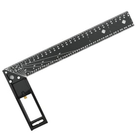 Woodworking Square RulerCarpenter SquareCombination Framing SquareAdjustable Square 10-90 Degrees, L Square for Precise Measuring, Drawing