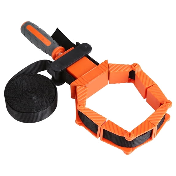Woodworking Strap Clamps,4M Woodworking Band Strap Clamp Ratchet Corner Miter Vise Framing Tool for Variety of Shapes to Tie and Clip
