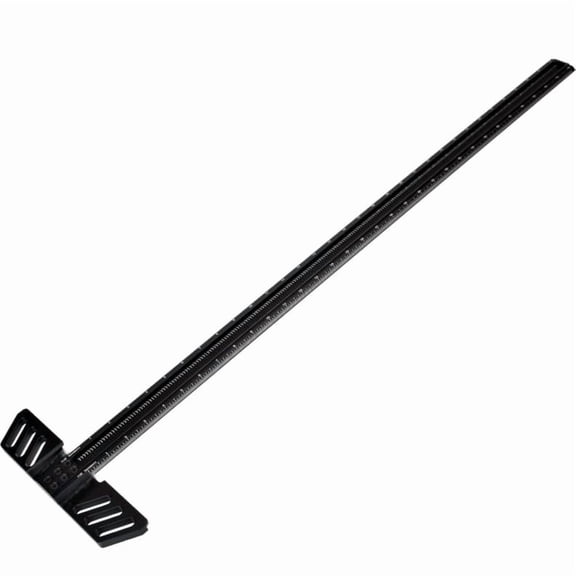 Woodworking T-Square 32 Inch Aluminum Alloy T Square Ruler 1/32" Hole Scrbing Guides Positioning Scribe Tool Precision Woodworking Ruler Scribing Tool for Carpenter Layout and Measuring
