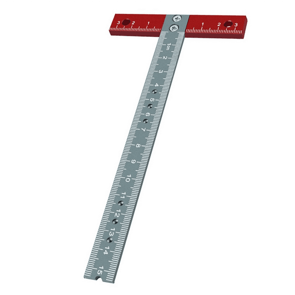 Woodworking T Square Ruler Aluminium Alloy Metal Woodworking Drawing Crafting Drafting Tool with Scale
