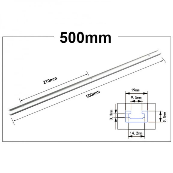 Woodworking T-slot Slide Track Aluminium Alloy T-tracks Miter Track for Woodworking Saw/Router Table Workbench Tools Type-19