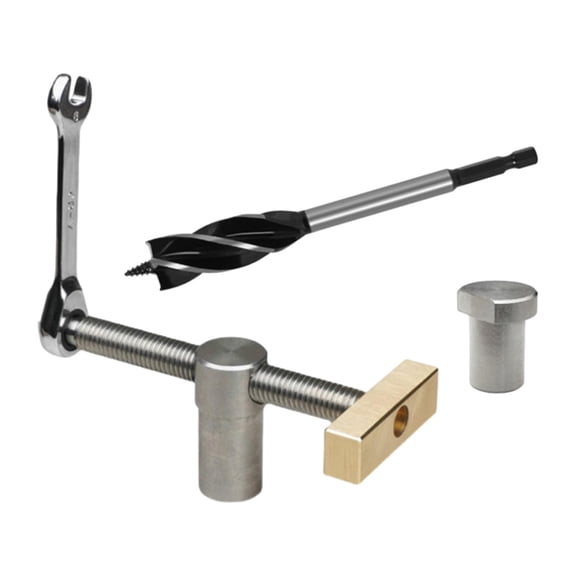 Woodworking Table Auxiliary Tool,Desktop Fixed clip and clamp Brass Fixture ,DIY Positioning Planing Stop Baffle Plate