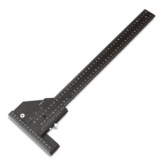 Woodworking Tool T Ruler Sliding Gauge Aluminum Alloy Scribe Ruler Depth Gauge T-Square Scribing Measuring Tools Marking Gauge ,for Accurate Evaluation