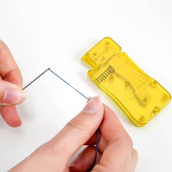 Woodworking Tools Automatic Needle Threaders for DIY Sewing Hand Stitching and Sewing Machines, 7.2 cm, Yellow