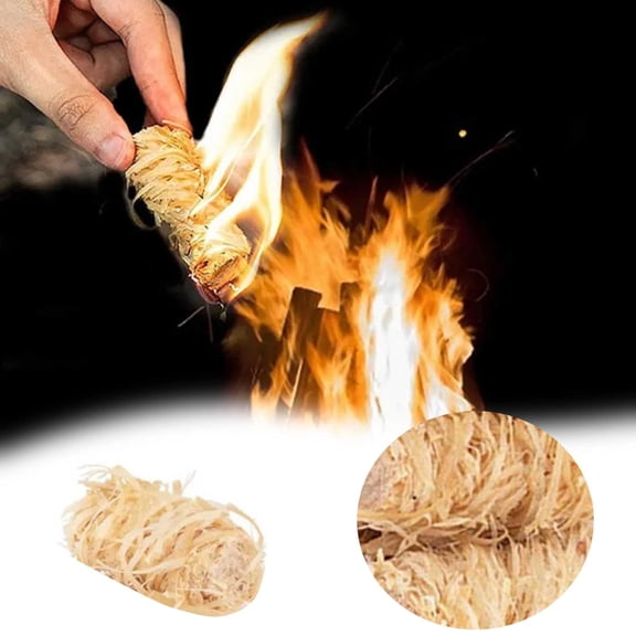 Woodworking Tools Outdoor BBQ Ignition Aid Wax Wood Sticks For Quick Lighting, 5 cm, Brown