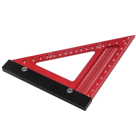 Woodworking Triangle Ruler Aluminum Alloy Corner Ruler Measuring Layout Tool with Hole Angle Measurement