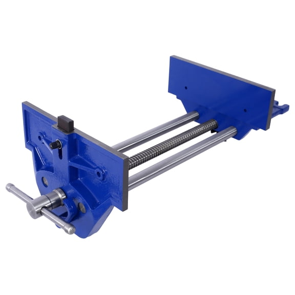 Woodworking Vise 10.5 Inch - Quick Release, Heavy Duty Cast Iron Bench Vise for Woodworking, Metalworking - Blue