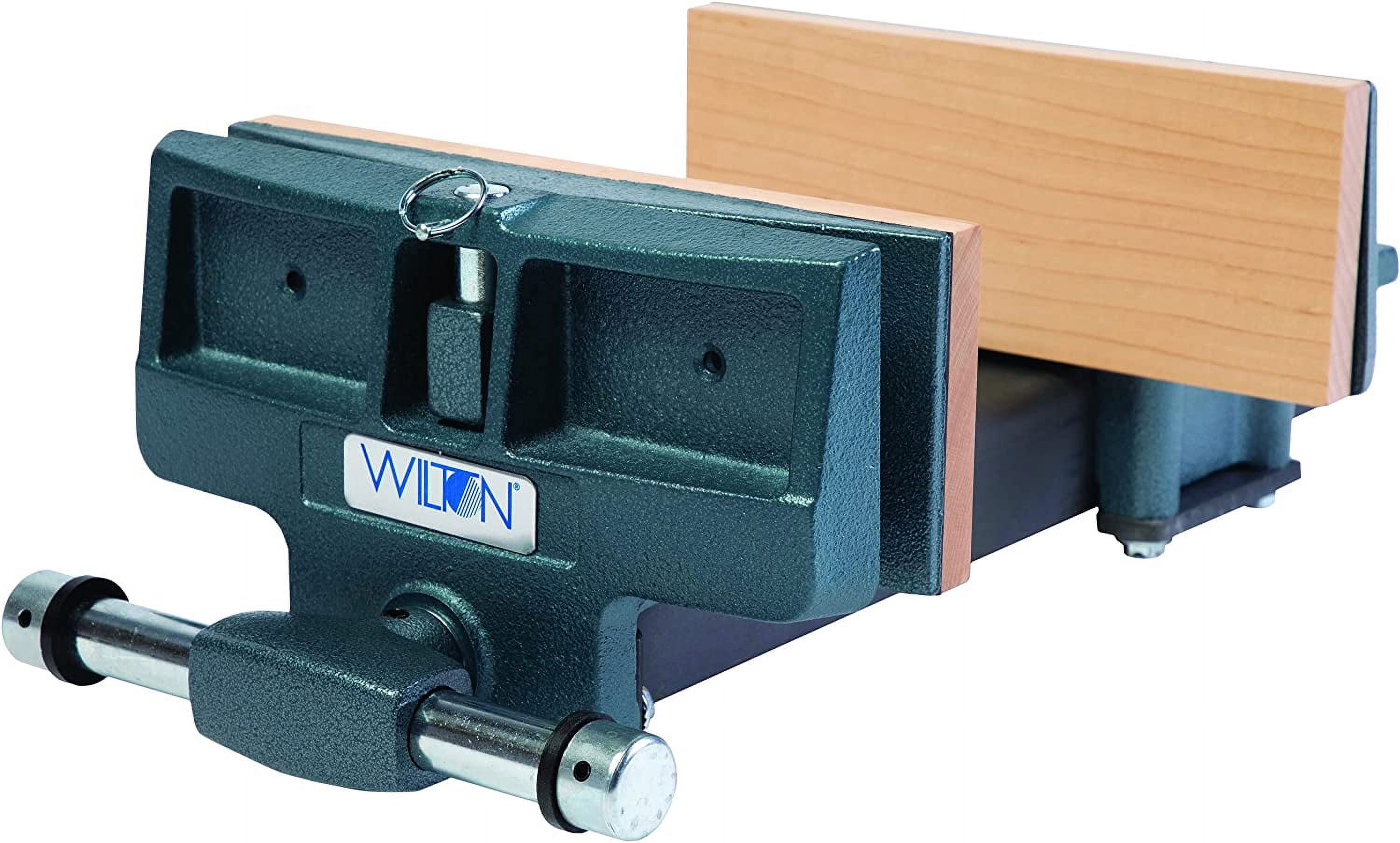 Groz 9-Inch Rapid Action Woodworking Vise – Cast Iron Bench Vise With Toe-In Feature