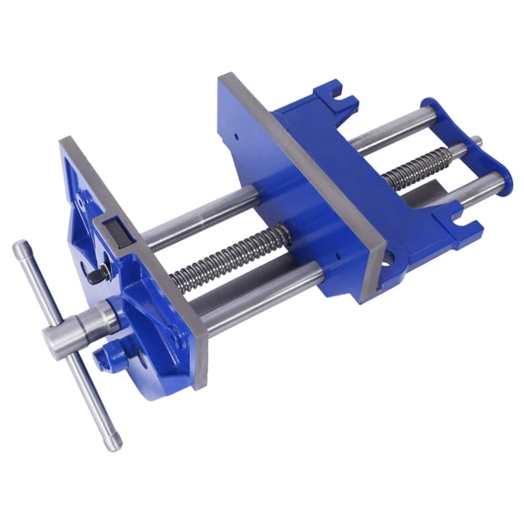 Woodworking Vise 9 Inch - Quick Release Wood Vise - Heavy Duty Cast Iron Bench Vise with Adjustable Front Stop - Wood Clamping Vise for Workbench