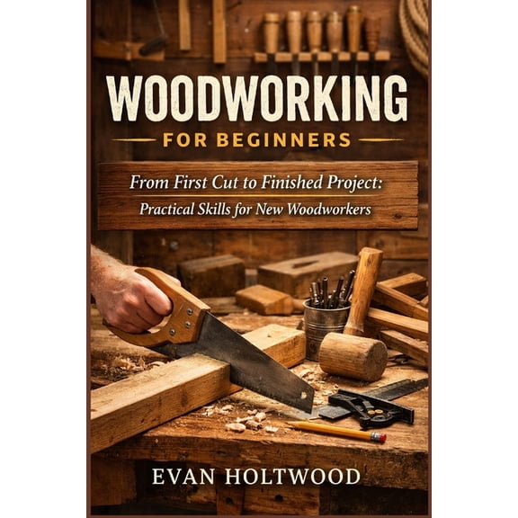 Woodworking for Beginners: From First Cut to Finished Project: Practical Skills for New Woodworkers, (Paperback)