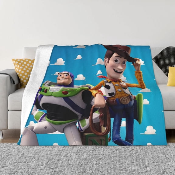 Woody Buzz Story Ultra-Soft Micro Fleece Blanket Cozy Blanket Thick Warm Plush Throw Blanket Sofa Cushion