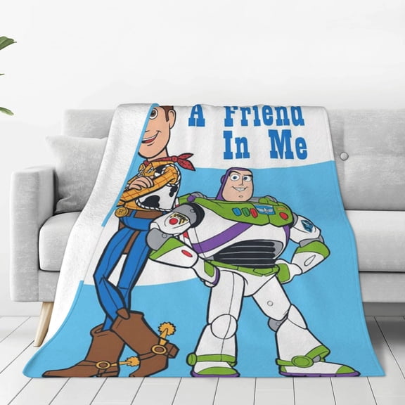 Woody Buzz Story Ultra-Soft Micro Fleece Blanket Cozy Blanket Thick Warm Plush Throw Blanket Sofa Cushion