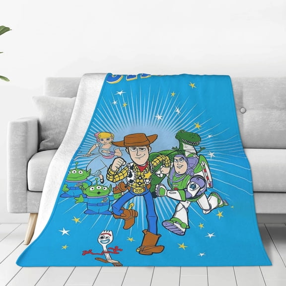 Woody Buzz Story Ultra-Soft Micro Fleece Blanket Cozy Blanket Thick Warm Plush Throw Blanket Sofa Cushion