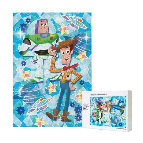 Woody Buzz Story Wooden Picture Puzzle 300 Piece Jigsaw Puzzle for Adults Challenging Puzzle Game Gifts