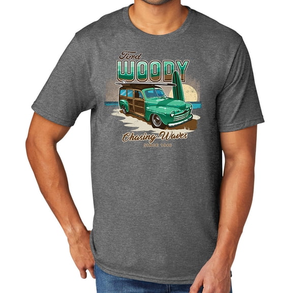 Woody Chasing Waves Men's TriBlend Tee Shirt, XL Graphite Heather