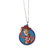 Woody Cowboy Cartoon Character Soft Touch Rubber Pendant Necklace