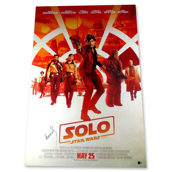 Woody Harrelson Signed Autograph 27X40 Poster Solo A Star Wars Story BAS AE50126