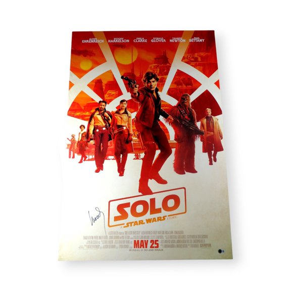 Woody Harrelson Signed Autograph 27X40 Poster Solo A Star Wars Story BAS AE50127