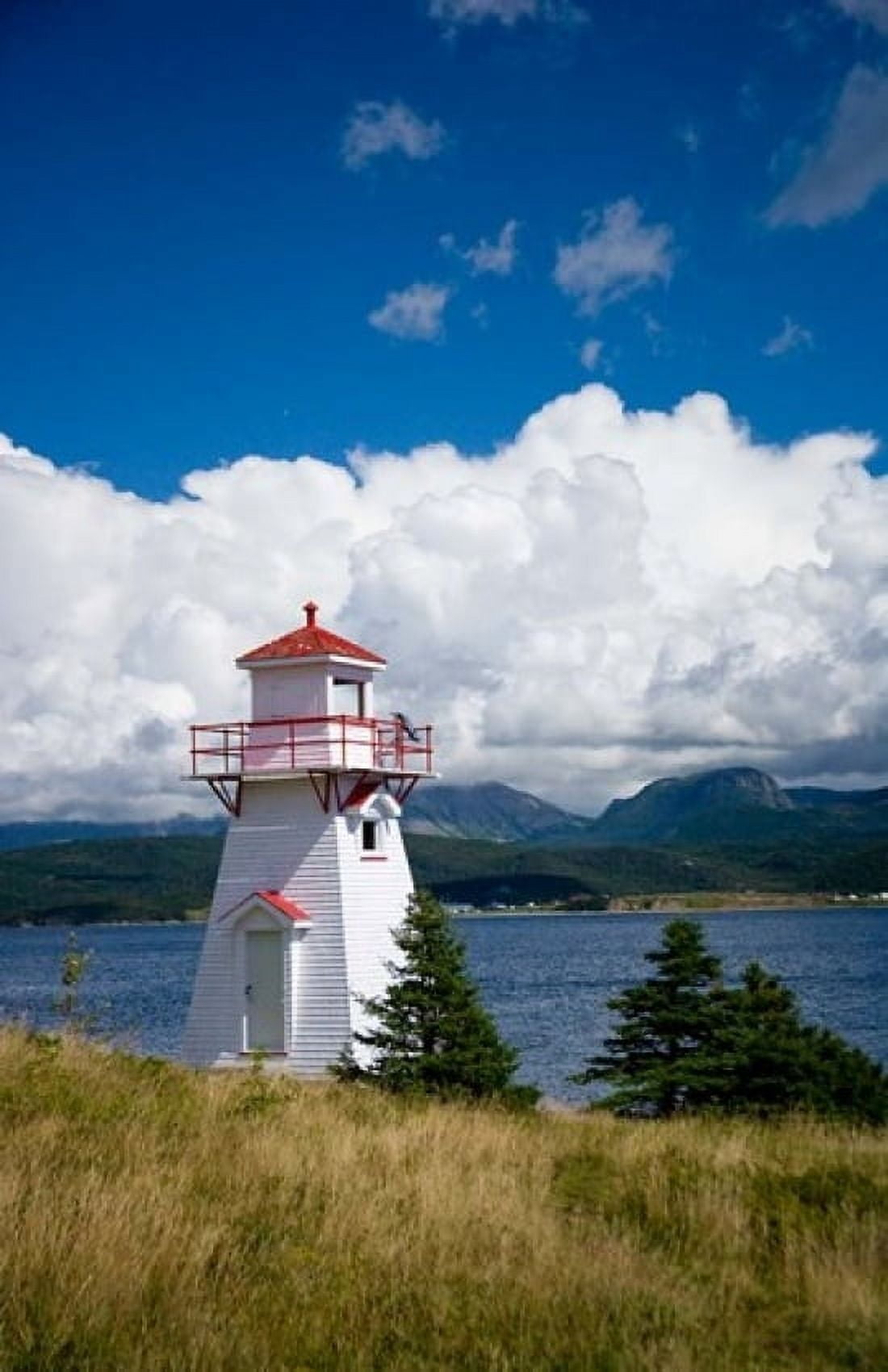 Woody Point Lighthouse Canvas Art - Patrick J Wall DanitaDelimont (24 x 36)