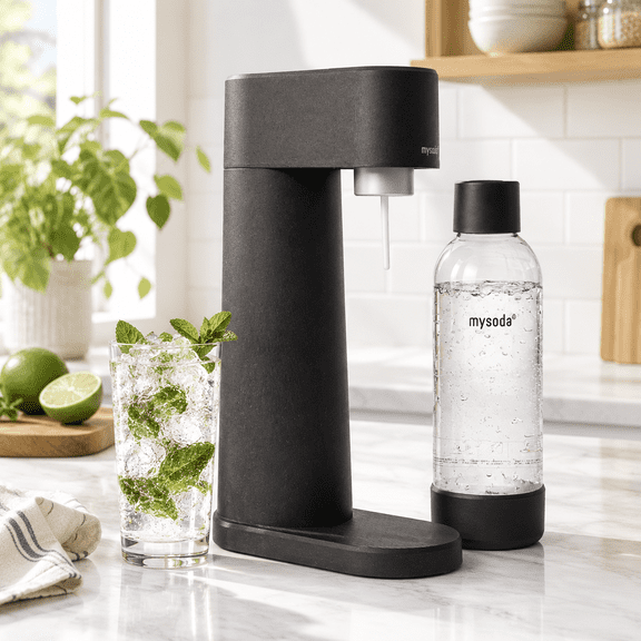 Woody Sparkling Water Maker With 1l Bottle -black