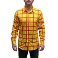thumbnail image 1 of Woody Striped Shirt Adult Toy Story Movie Costume Button Down Up Sheriff Cowboy, 1 of 6