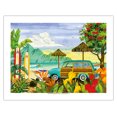 thumbnail image 1 of Woody - Surfer’s Paradise Hawaii - Hawaiian Beach - From an Original Watercolor Painting by Robin Wethe Altman - Bamboo Fine Art 290gsm Paper (Unframed) 17x22in, 1 of 4