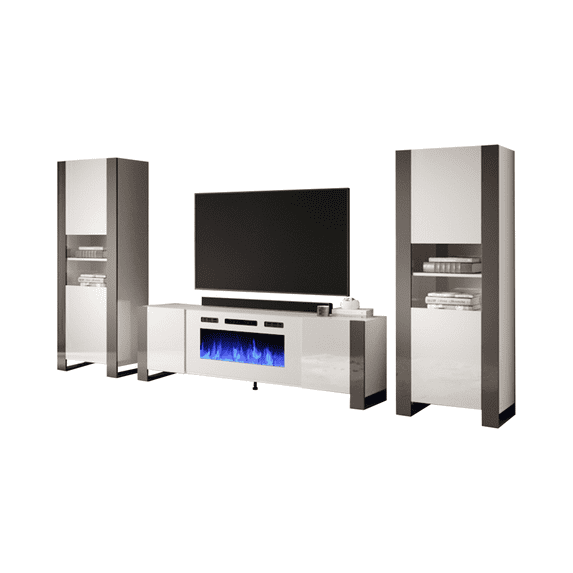 Woody WH-EF Electric Fireplace Entertainment Center