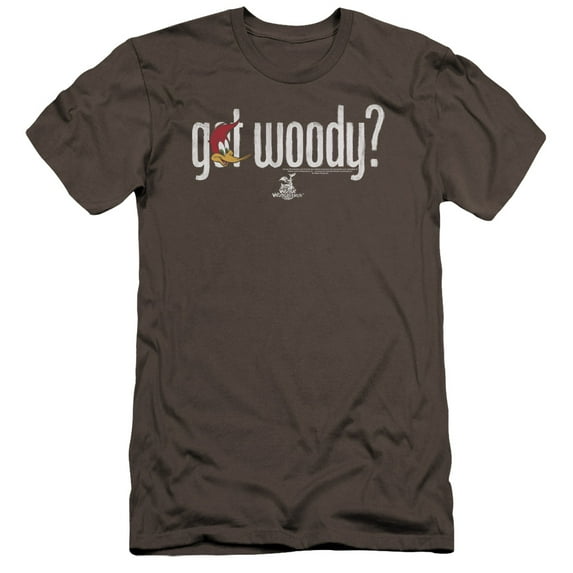 Woody Woodpecker Got Woody Premium Canvas Adult Slim Fit 30/1 T-Shirt Charcoal