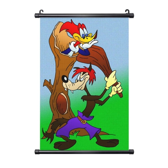 Hanging Poster Plastic Shaft Canvas Wall Hanging Banner Wall Art Painting Artwork Decor For Home Living Room Bedroom Office 16"X24"