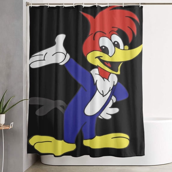 Shower Curtain Cartoon Art Bath Shower Curtains with 12 Hooks, Waterproof Washable Polyester Bathroom Home Decor Set 60x72 Inch Plastic