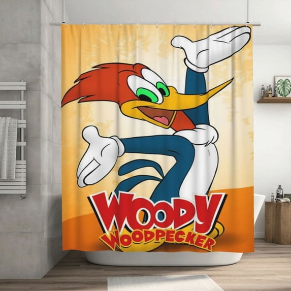 Shower Curtain Cartoon Art Bath Shower Curtains with 12 Hooks, Waterproof Washable Polyester Bathroom Home Decor Set 72x72 Inch, Plastic