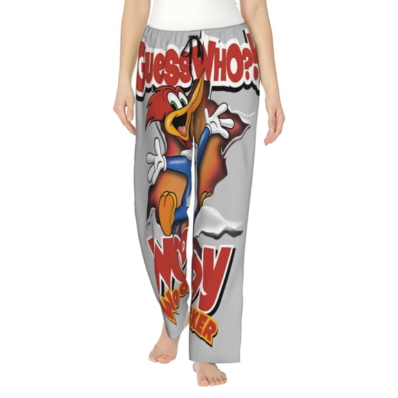 Woody Woodpecker Women's Pajama Pants Ultra Soft Comfy Sleep Lounge Pants Cartoon Print Lightweight Casual Bottoms Loungewear