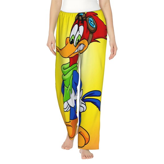 Woody Woodpecker Women's Pajama Pants Ultra Soft Comfy Sleep Lounge Pants Cartoon Print Lightweight Casual Bottoms Loungewear