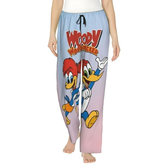 Woody Woodpecker Women's Pajama Pants Ultra Soft Comfy Sleep Lounge Pants Cartoon Print Lightweight Casual Bottoms Loungewear