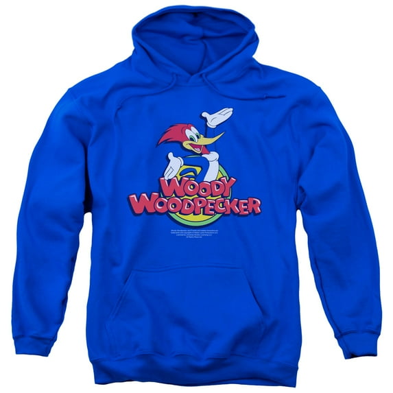 Woody Woodpecker Woody Adult Pullover Hoodie Sweatshirt Royal Blue
