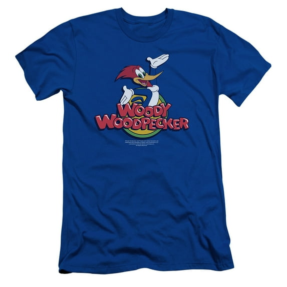 Woody Woodpecker Woody S/S Adult 30/1 T-Shirt Royal Blue