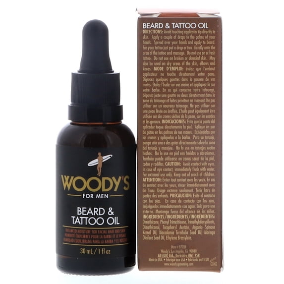 Woody's Beard & Tattoo Oil, 1 oz