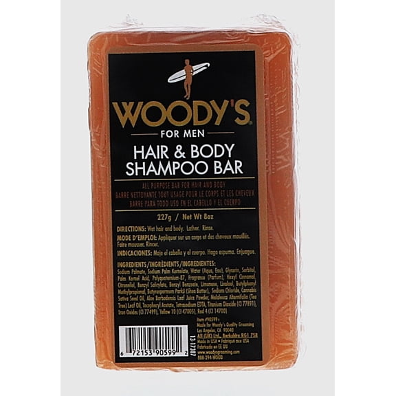 Woody's Hair & Body Shampoo Bar, 8 oz