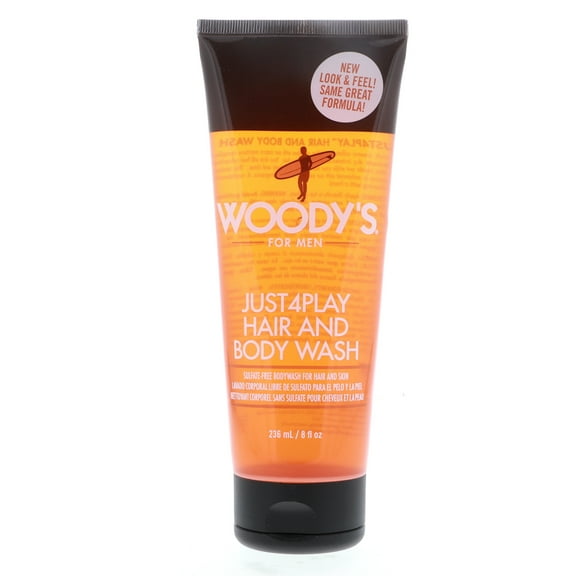Woody's Just4Play Hair & Body Wash, 8 oz