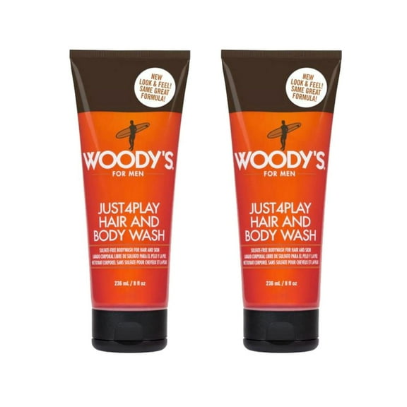 Woody's Just4Play Hair and Body Wash 8 oz ( PACK OF 2 )
